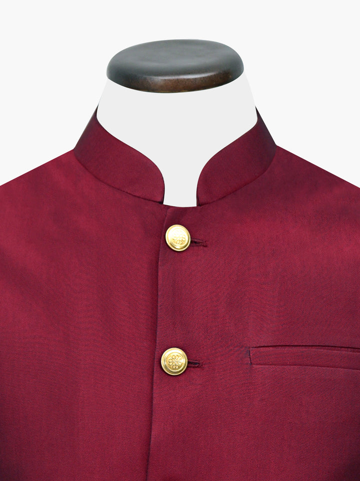 Maroon Silk Waistcoat Brumano Pakistan 