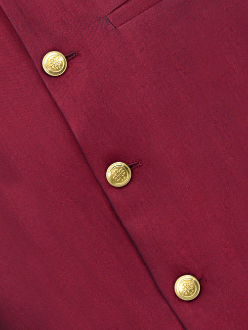 Maroon Silk Waistcoat Brumano Pakistan 