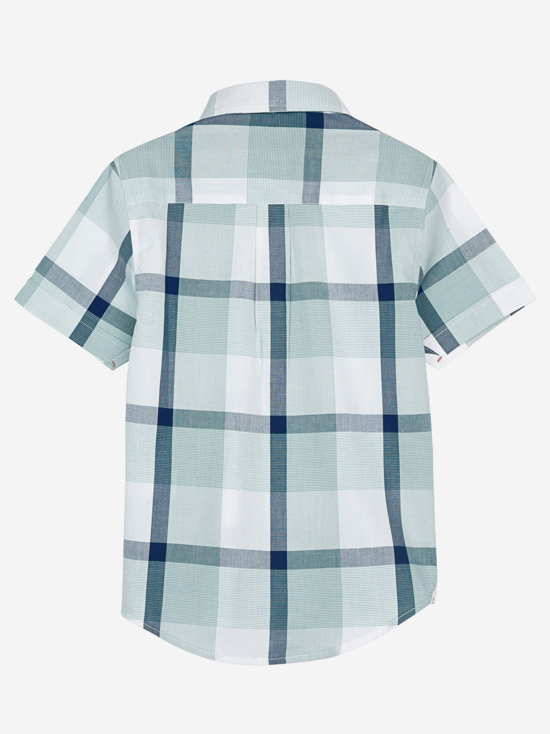 Mint Green Checkered Short Sleeve Casual Shirt Brumano Pakistan