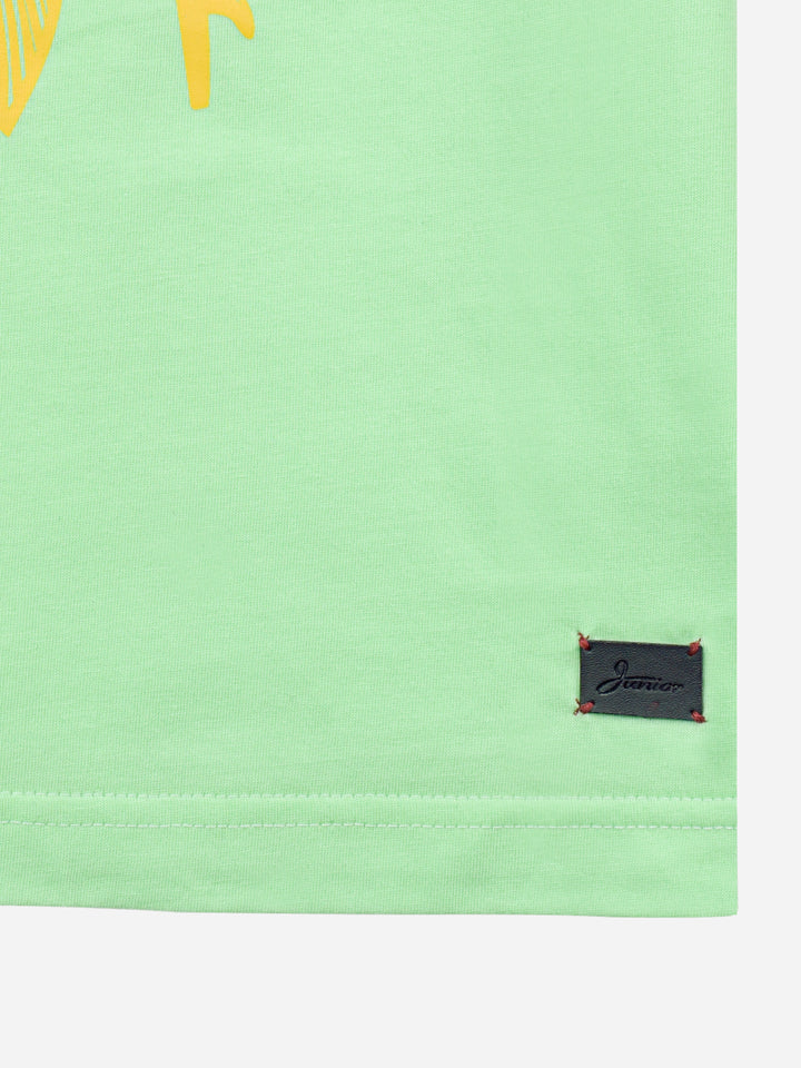 Mint Green Graphic Printed Casual T-shirt Brumano Pakistan