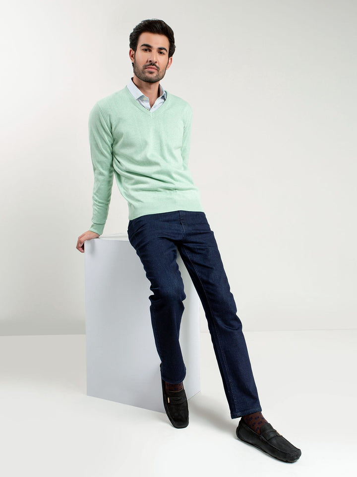 Mint Green V-Neck Sweater Brumano Pakistan