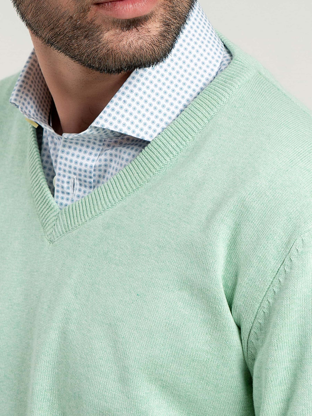 Mint Green V-Neck Sweater Brumano Pakistan