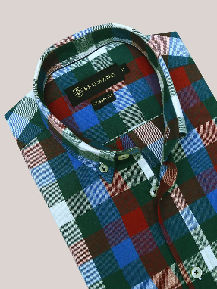 Multi Color Flannel Checkered Shirt Brumano Pakistan