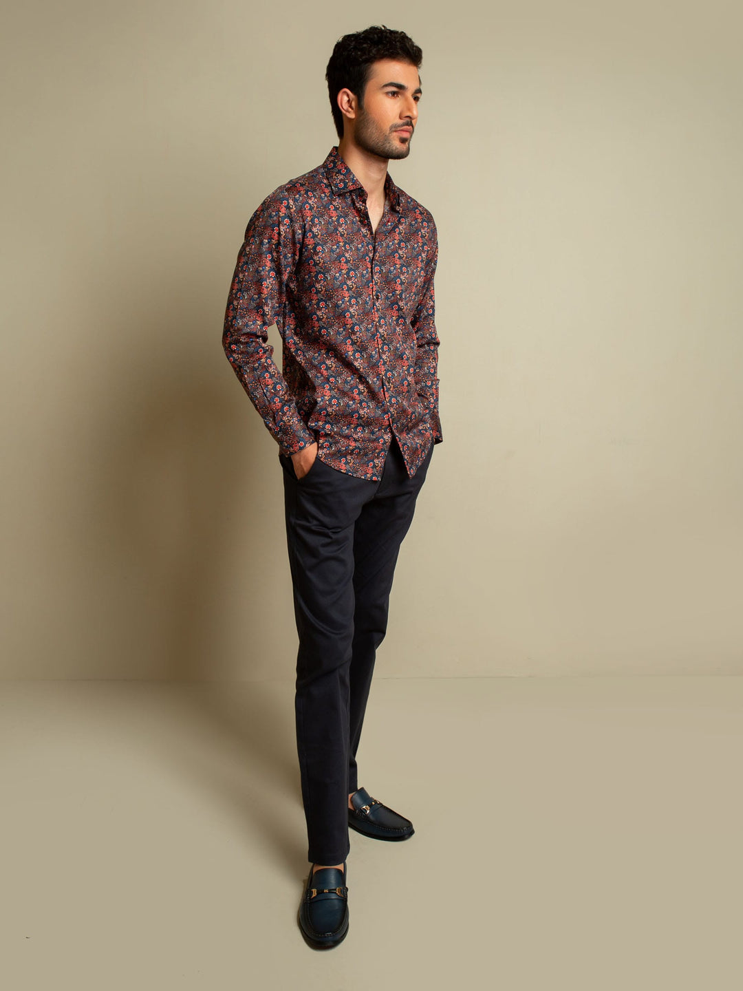Multi Color Floral Printed Shirt Brumano Pakistan