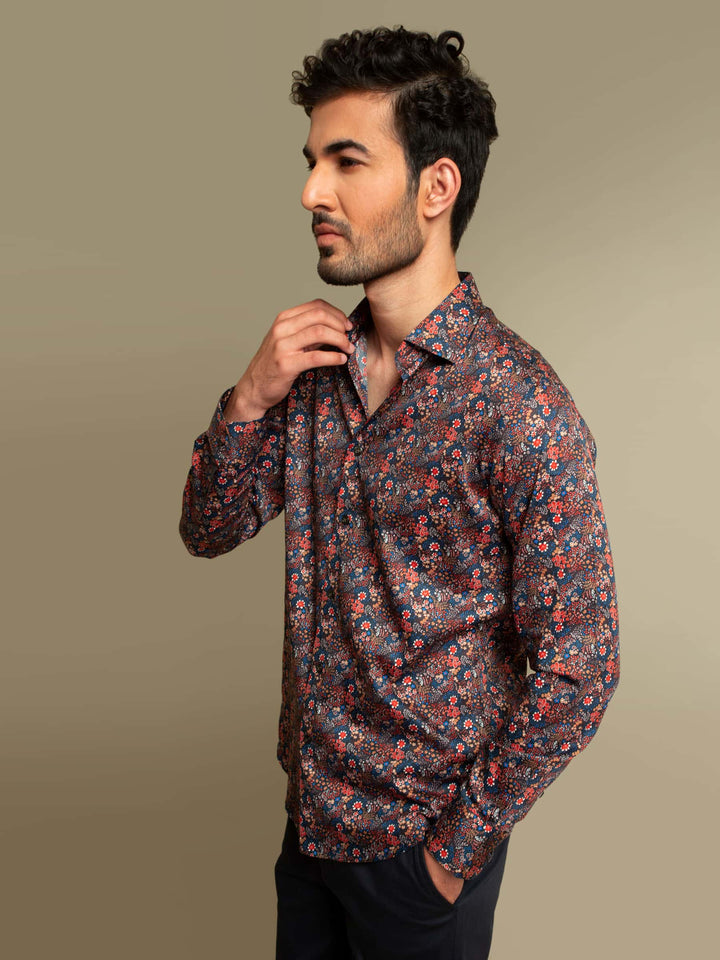 Multi Color Floral Printed Shirt Brumano Pakistan
