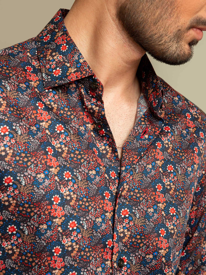 Multi Color Floral Printed Shirt Brumano Pakistan