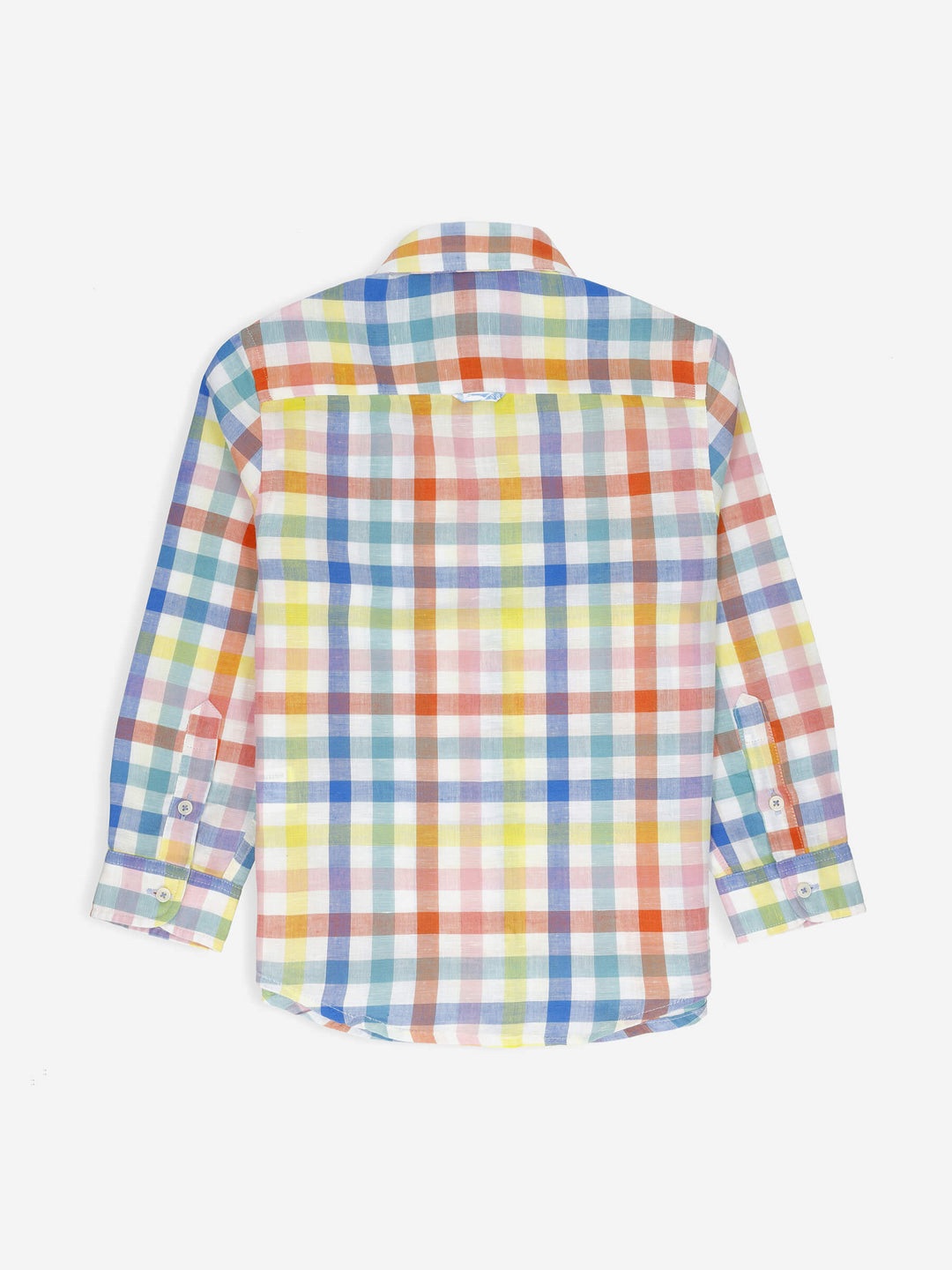 Multi Color CottonLinen Checkered Caual Shirt Brumano Pakistan