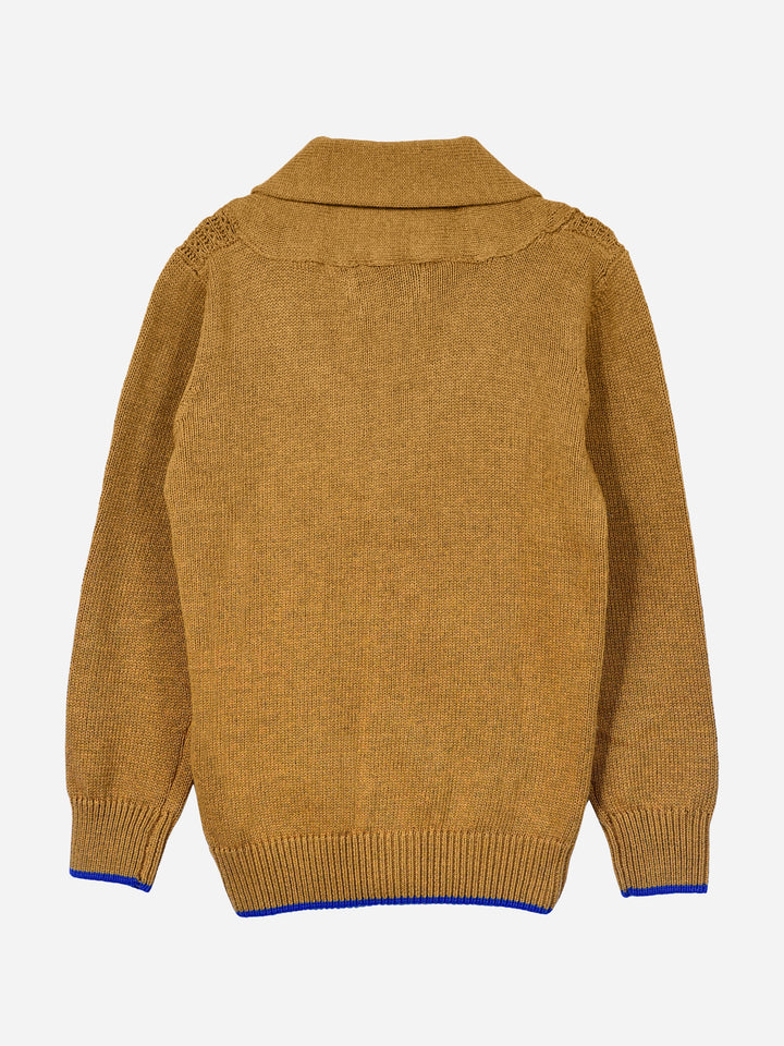 Mustard Casual Shawl Collar Cardigan Brumano Pakistan