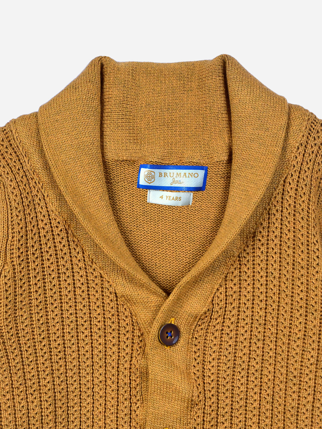 Mustard Casual Shawl Collar Cardigan Brumano Pakistan