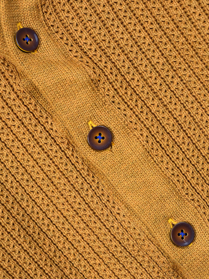 Mustard Casual Shawl Collar Cardigan Brumano Pakistan