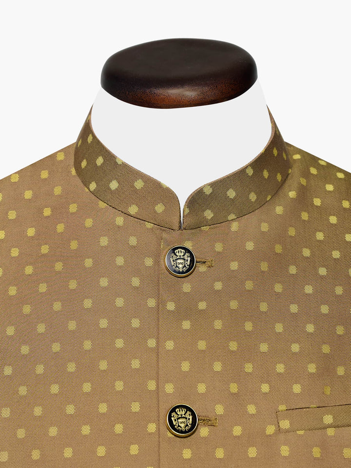 Mustard Polka Dost Waistcoat Brumano Pakistan