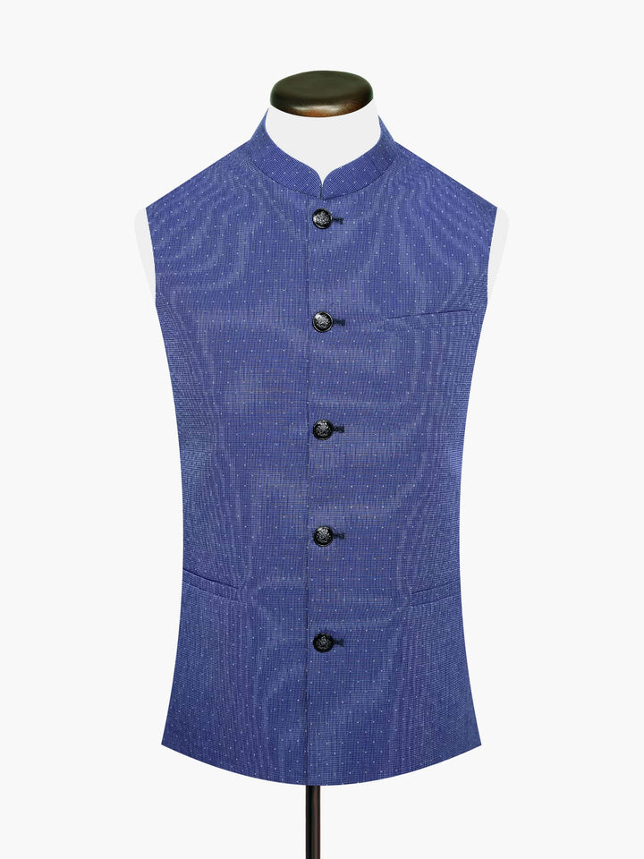 Navy Blue Dobby Waistcoat Brumano Pakistan
