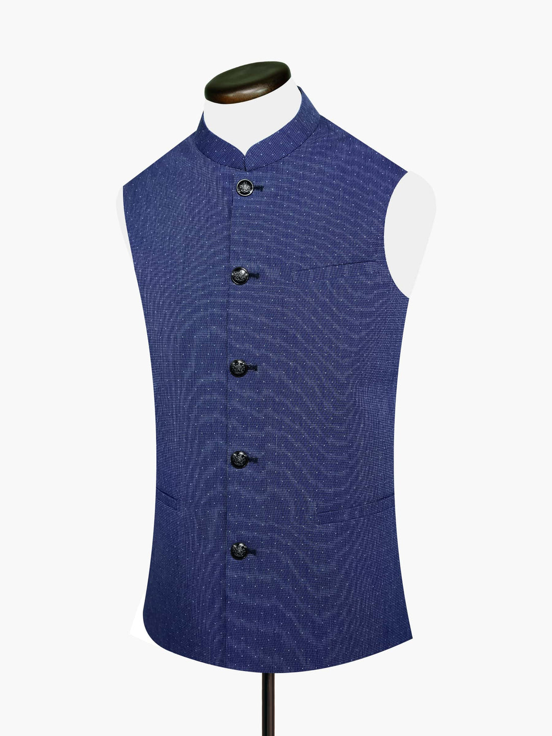 Navy Blue Dobby Waistcoat Brumano Pakistan