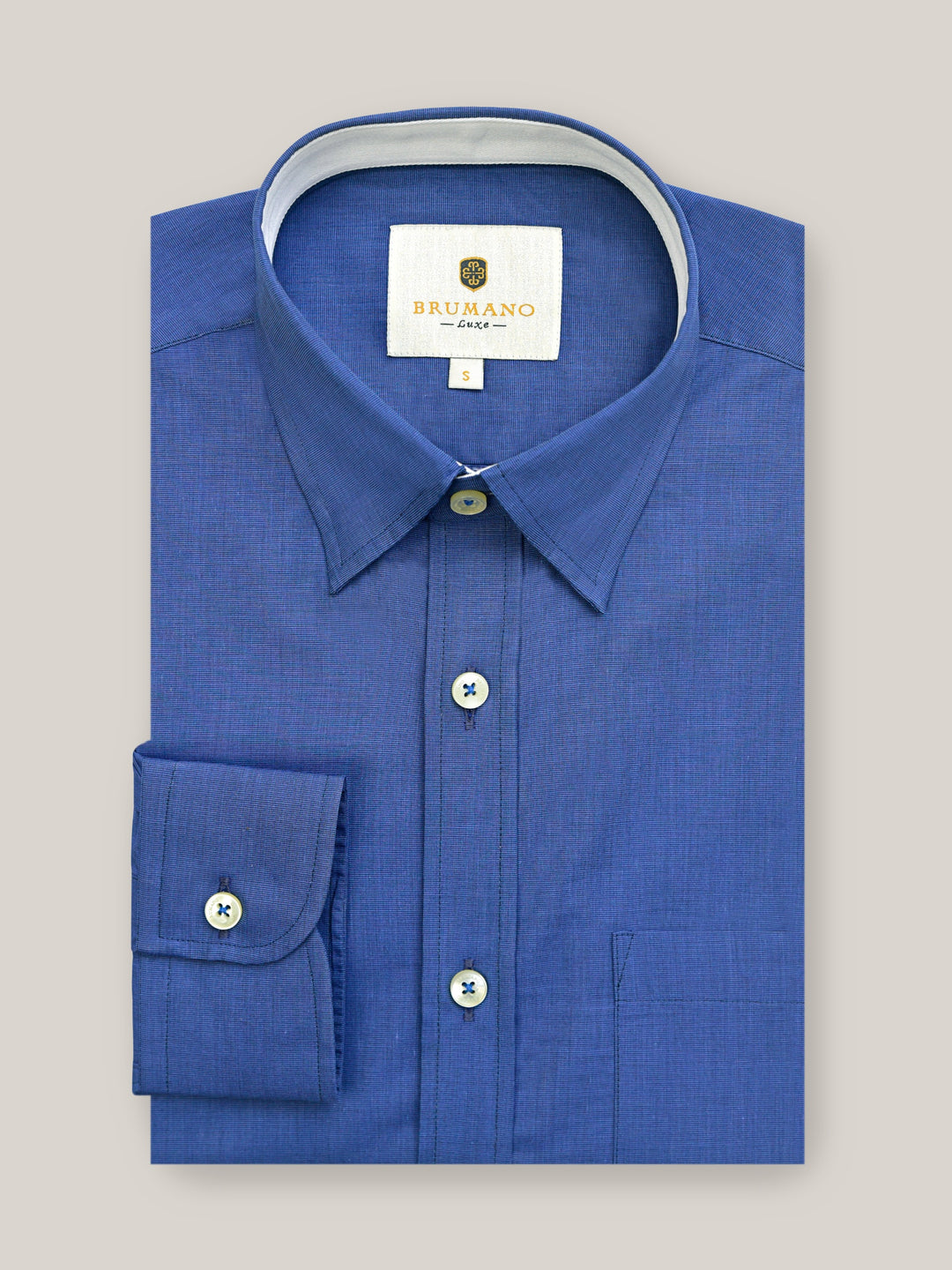 Navy Blue Fine Structured Shirt Brumano Pakistan
