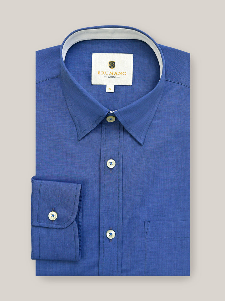 Navy Blue Fine Structured Shirt Brumano Pakistan