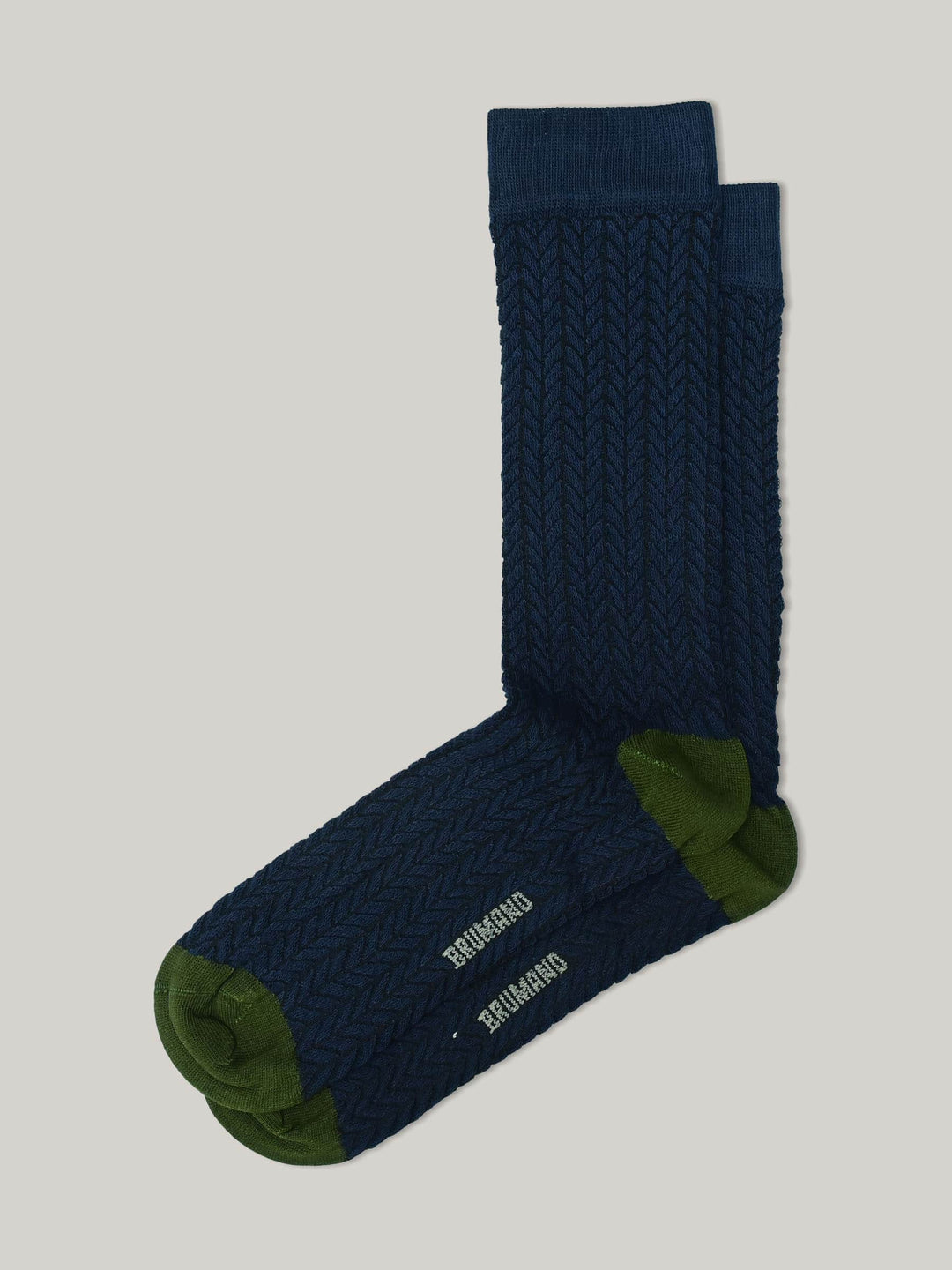 Navy Blue Herringbone Cotton Socks Brumano Pakistan