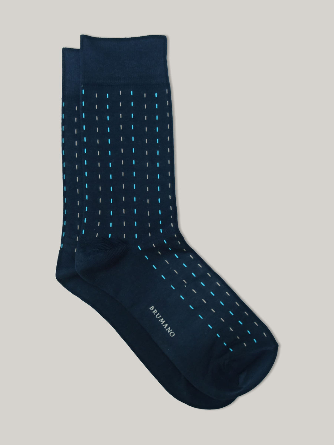 Navy Blue Jacquard Knit Cotton Socks Brumano Pakistan