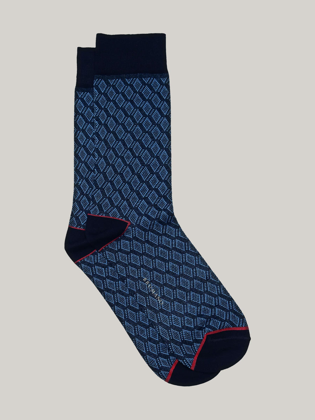 Navy Blue Jacquard Mercerized Socks Brumano Pakistan