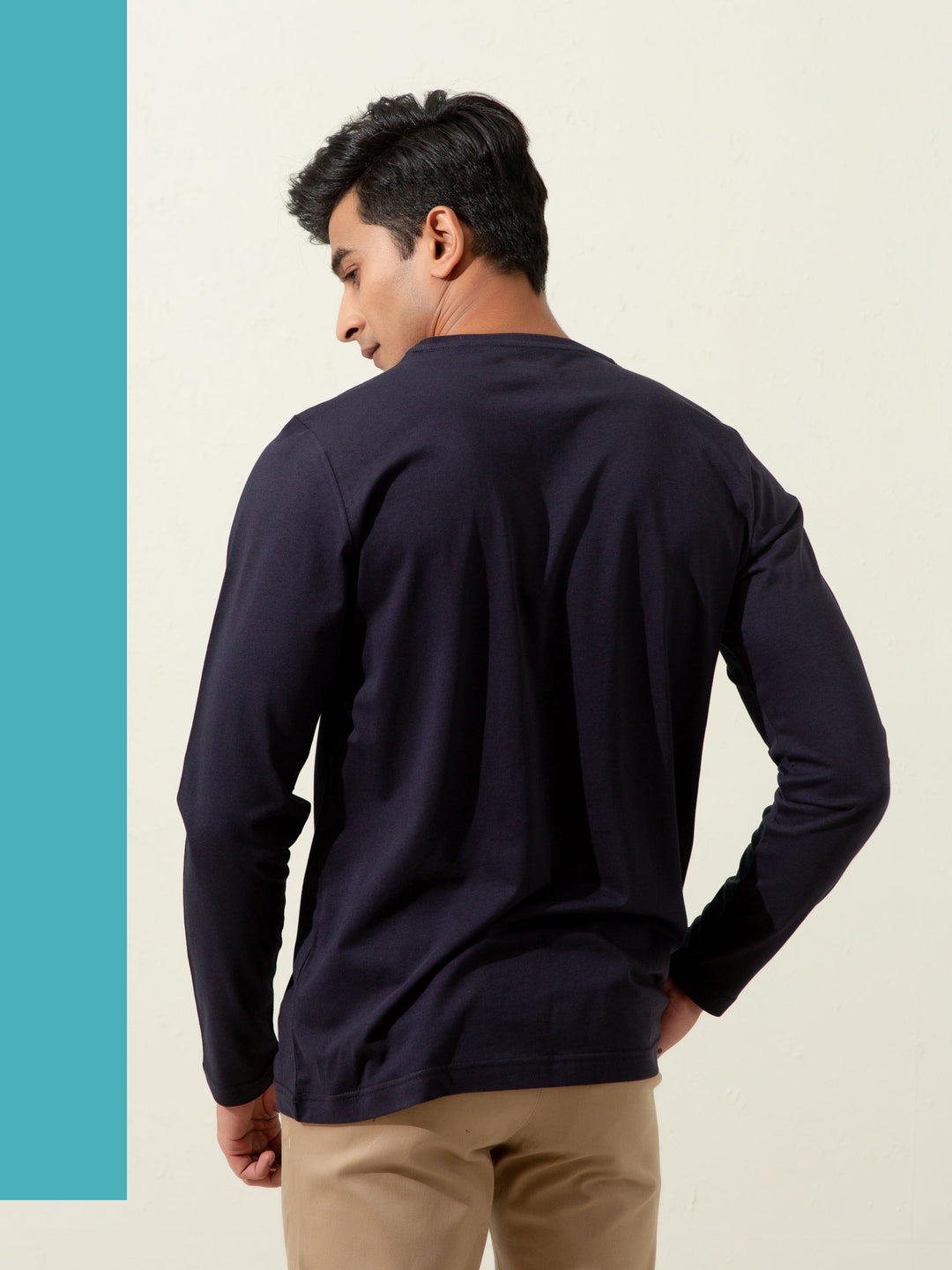 Navy Blue Long Sleeve T-Shirt Brumano Pakistan