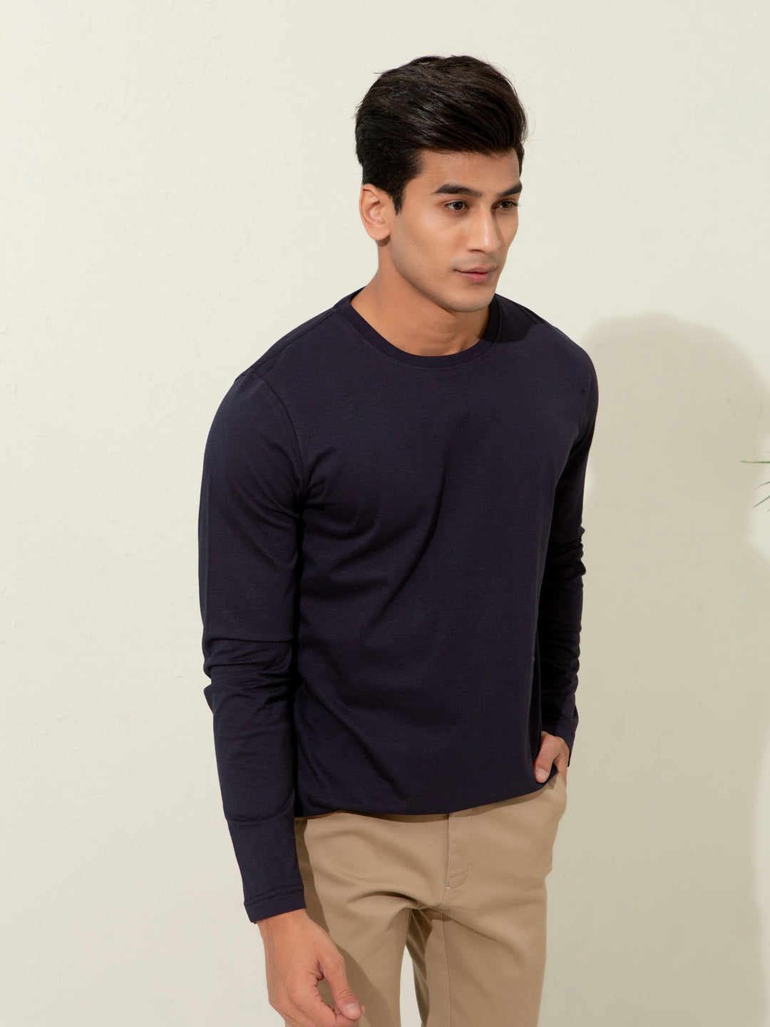 Navy Blue Long Sleeve T-Shirt Brumano Pakistan