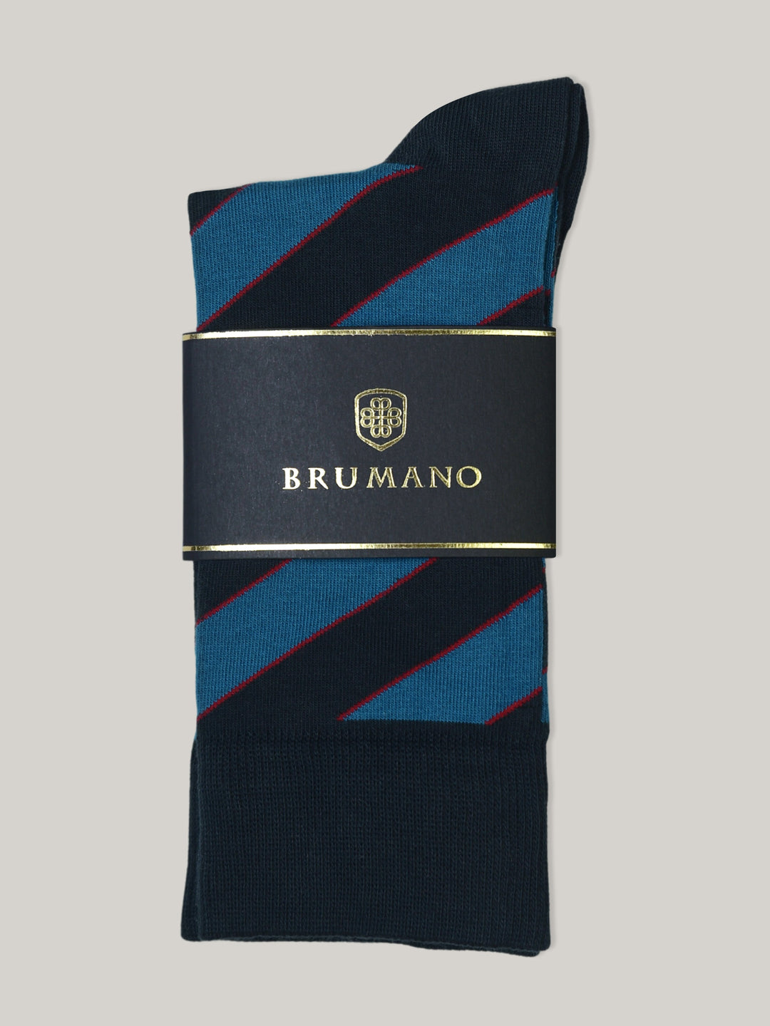 Navy Blue Pinstriped Cotton Socks Brumano Pakistan
