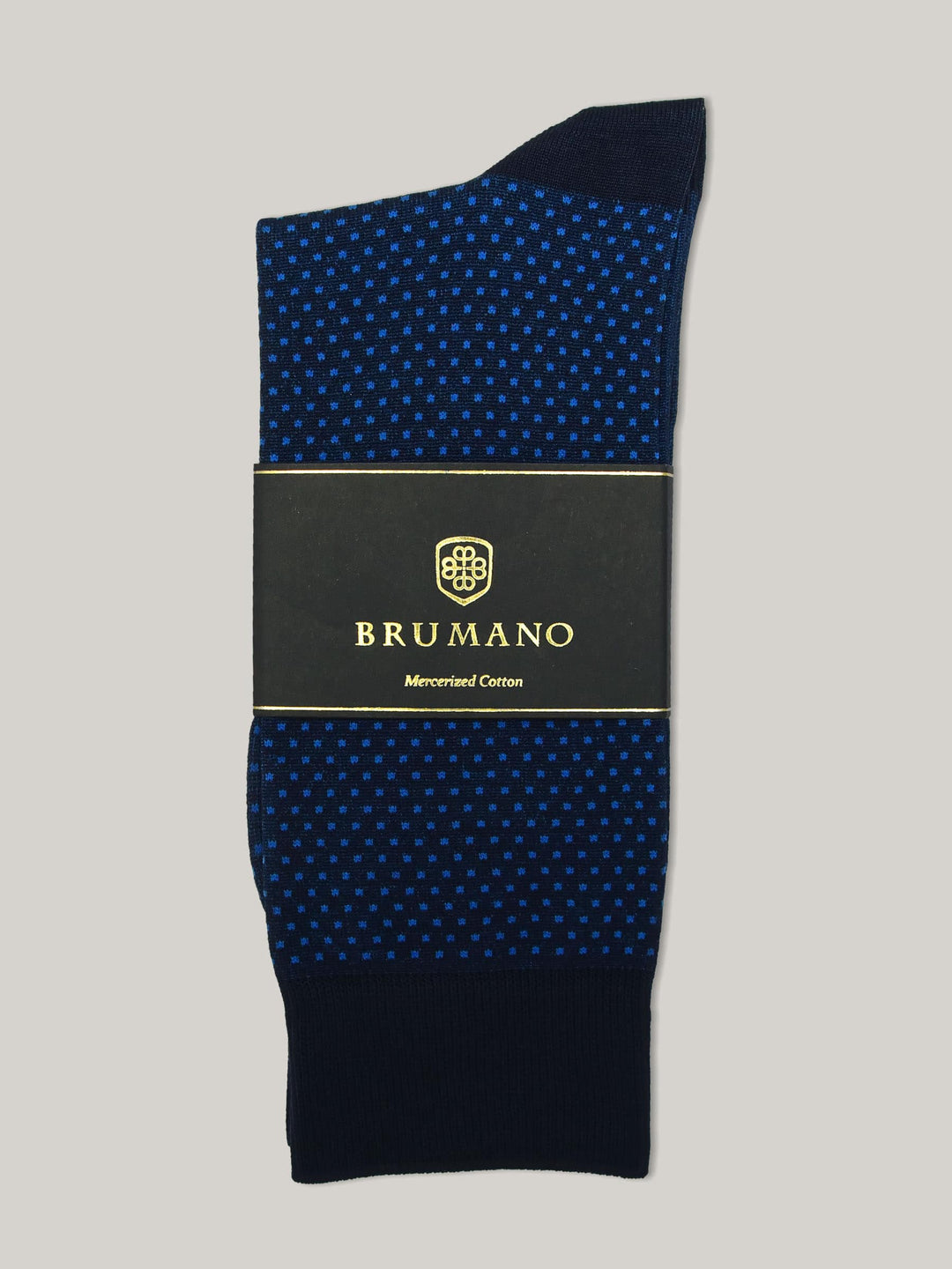 Navy Blue Polka Dot Mercerized Socks Brumano Pakistan
