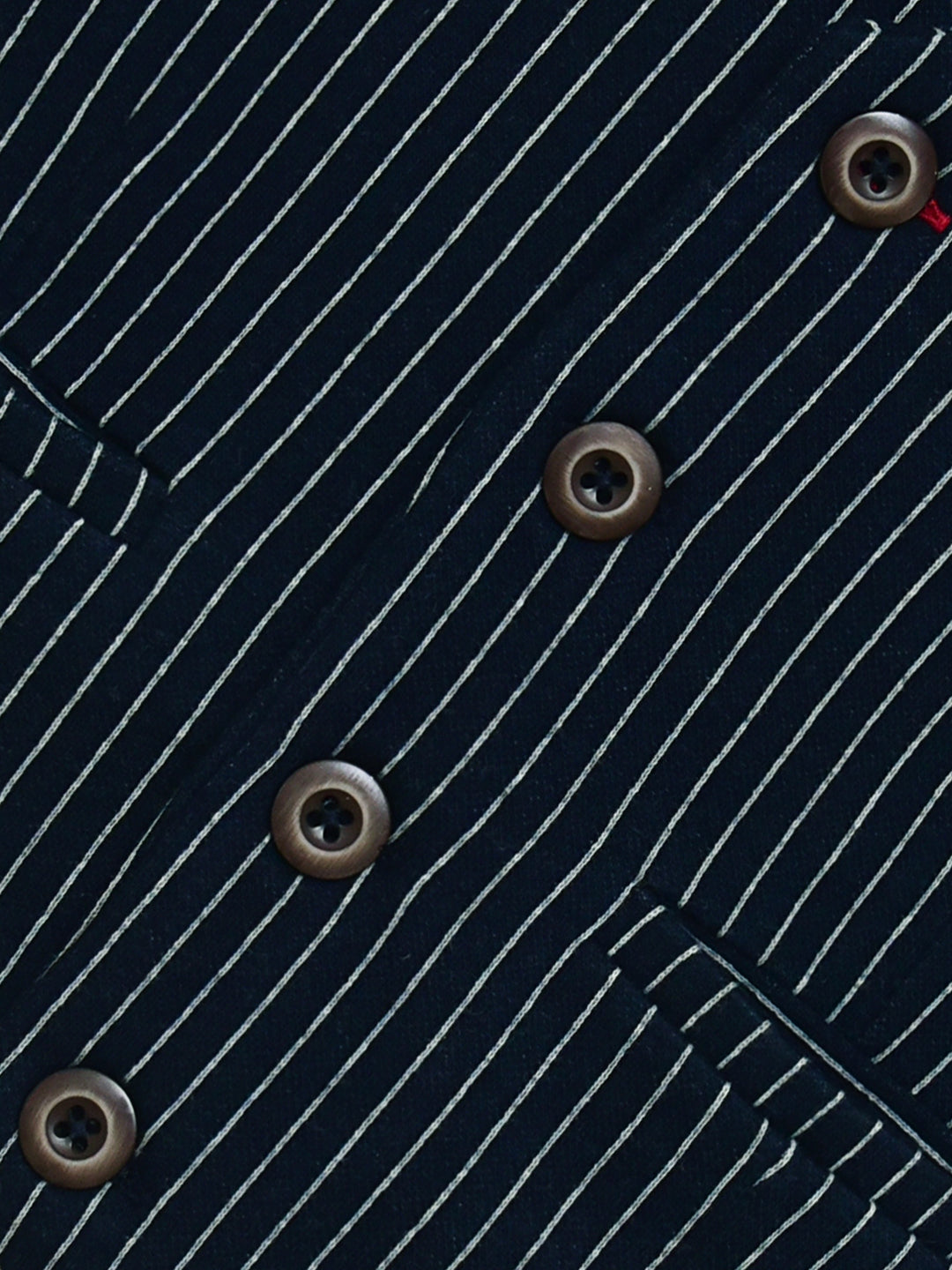 Navy Blue Striped Suit Waistcoat Brumano Pakistan