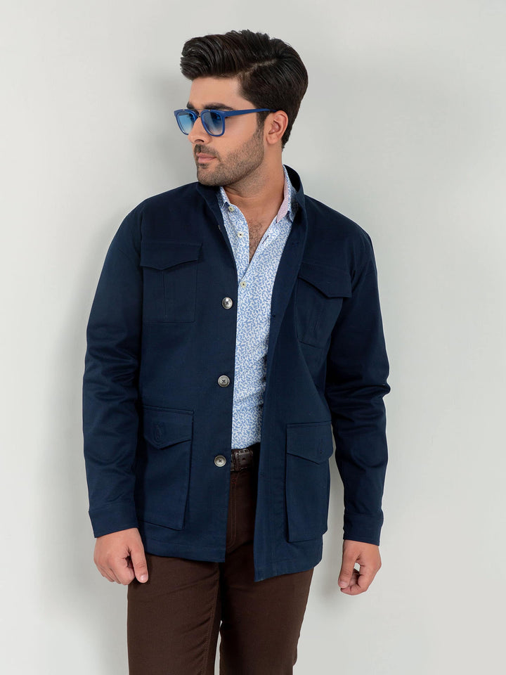 Navy Blue Trench Jacket Brumano Pakistan