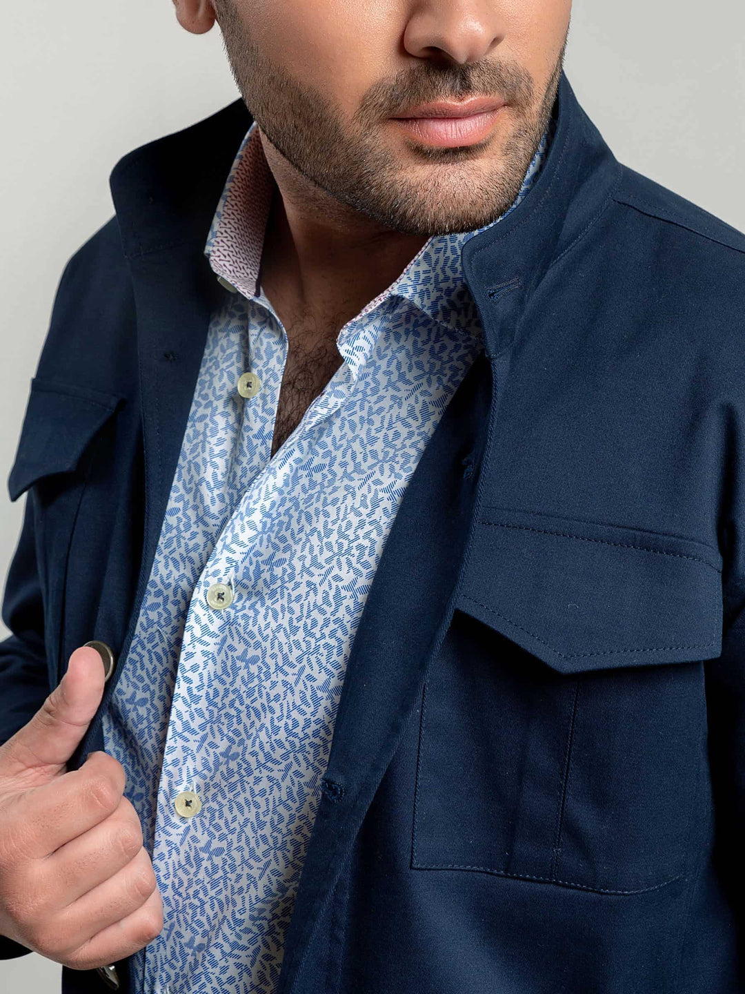 Navy Blue Trench Jacket Brumano Pakistan