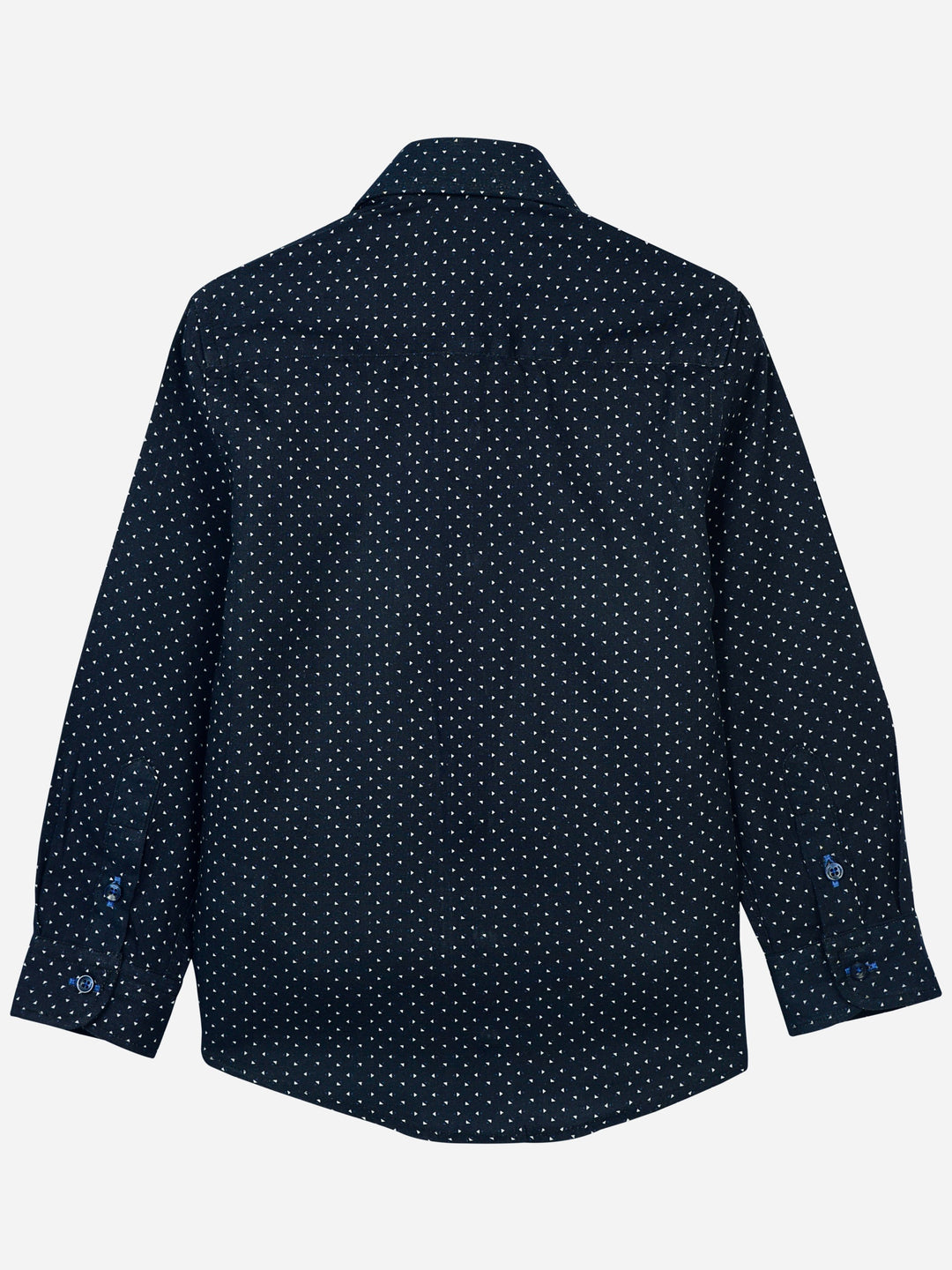 Navy Blue Triangle Pattern Casual Shirt Brumano Pakistan