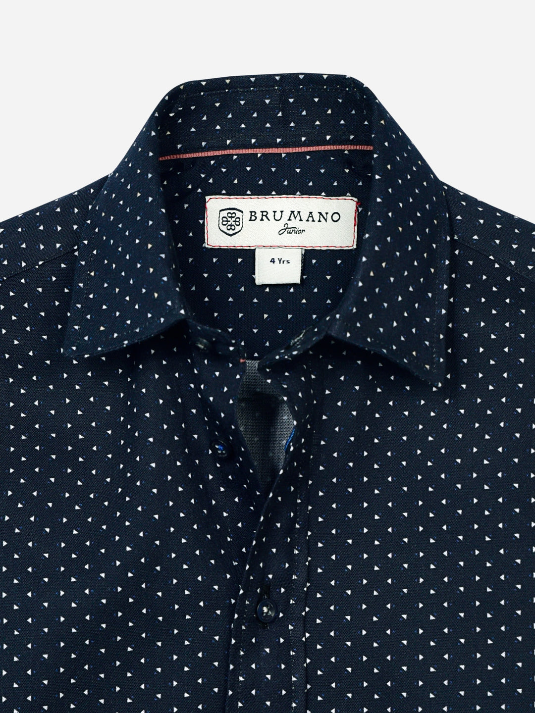 Navy Blue Triangle Pattern Casual Shirt Brumano Pakistan