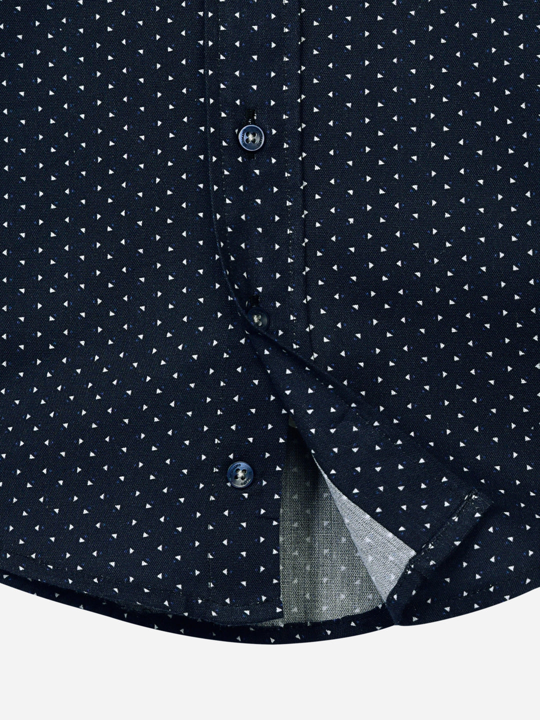 Navy Blue Triangle Pattern Casual Shirt Brumano Pakistan