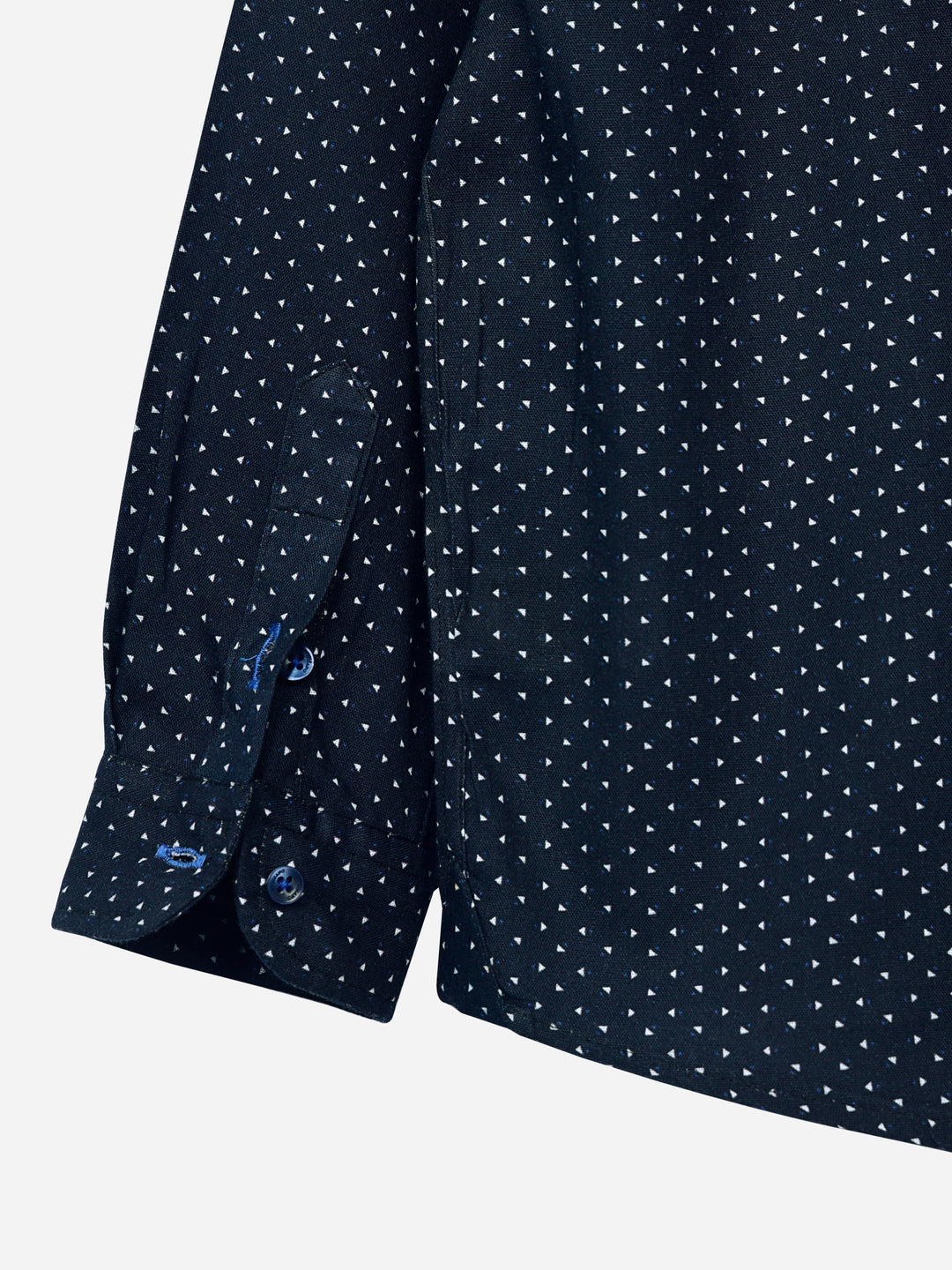 Navy Blue Triangle Pattern Casual Shirt Brumano Pakistan