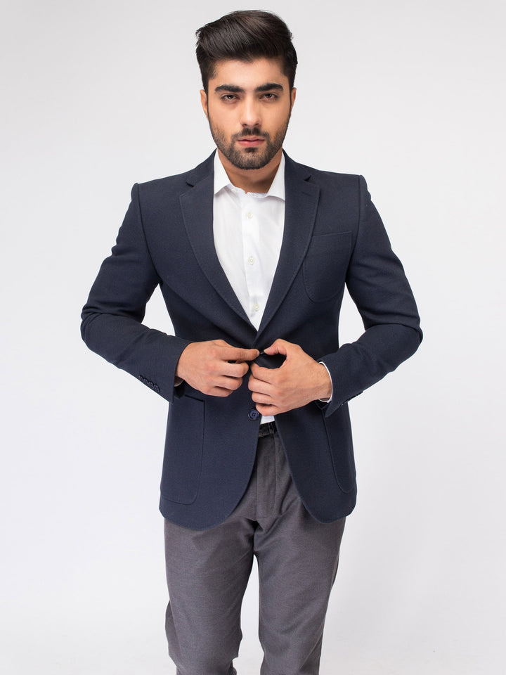 Navy Blue Twill Blazer Brumano Pakistan