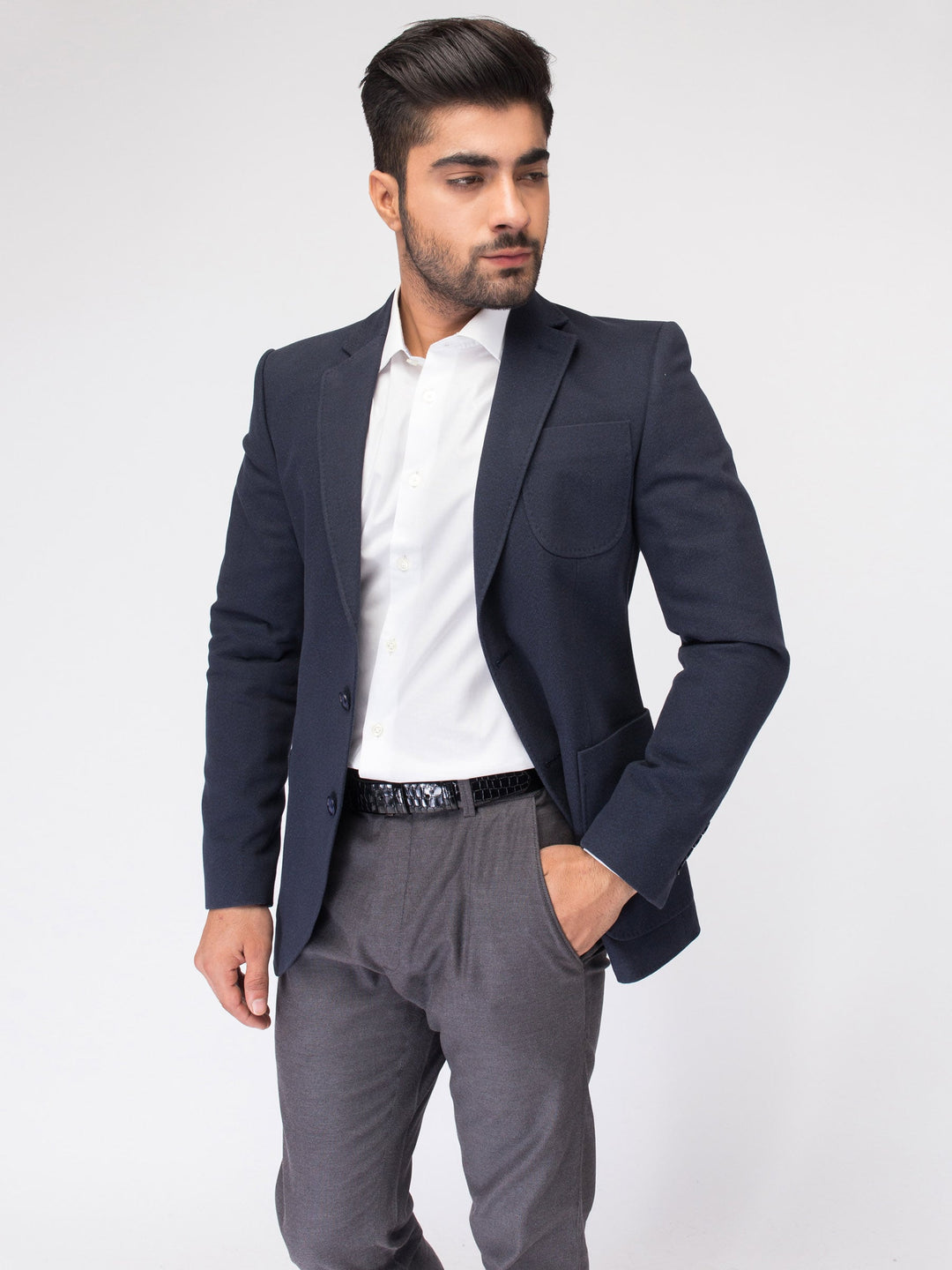 Navy Blue Twill Blazer Brumano Pakistan