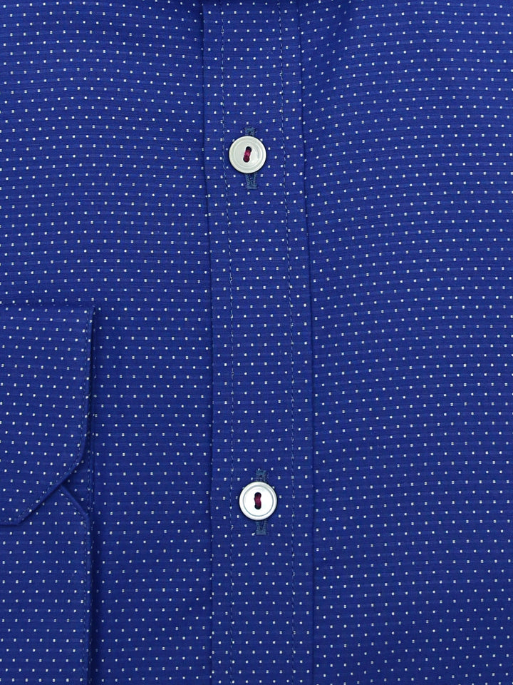 Navy Blue & White Dobby Fabric Shirt Brumano Pakistan