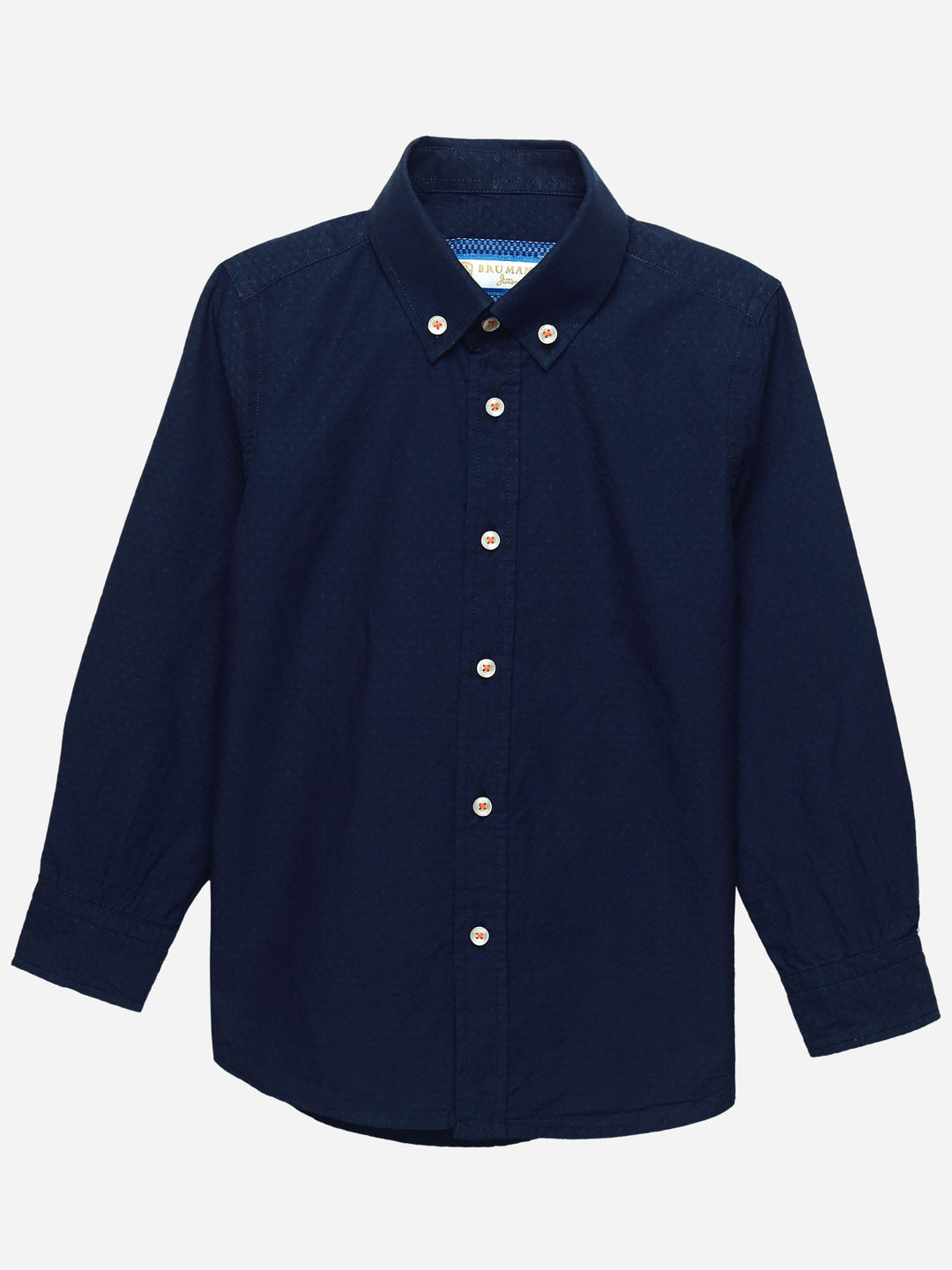 Navy Indigo Dyed Structured Casual Shirt Brumano Pakistan