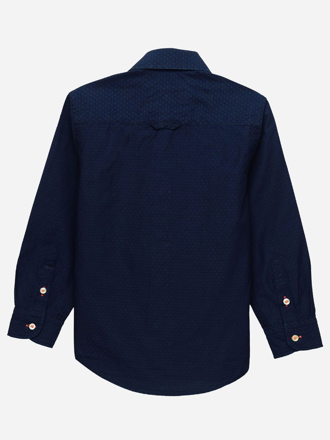Navy Indigo Dyed Structured Casual Shirt Brumano Pakistan