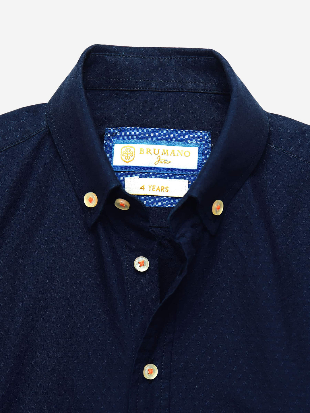 Navy Indigo Dyed Structured Casual Shirt Brumano Pakistan