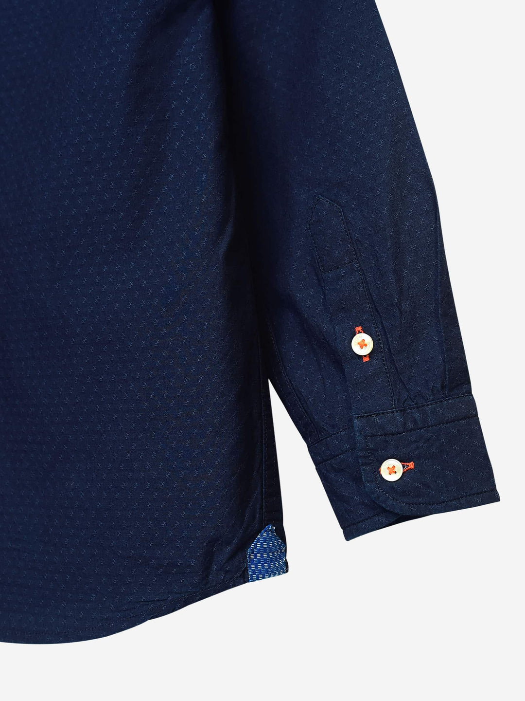 Navy Indigo Dyed Structured Casual Shirt Brumano Pakistan