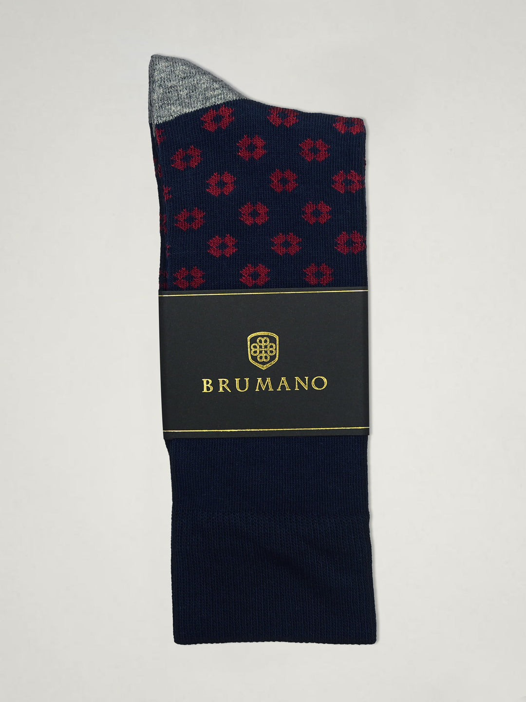 Navy & Maroon Flower Cut Cotton Socks Brumano Pakistanac