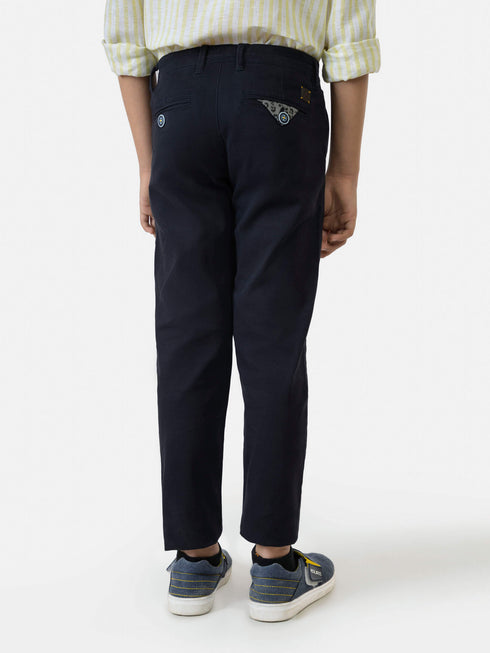 Navy Blue Casual Chino With Back Detailing Brumano Pakistan