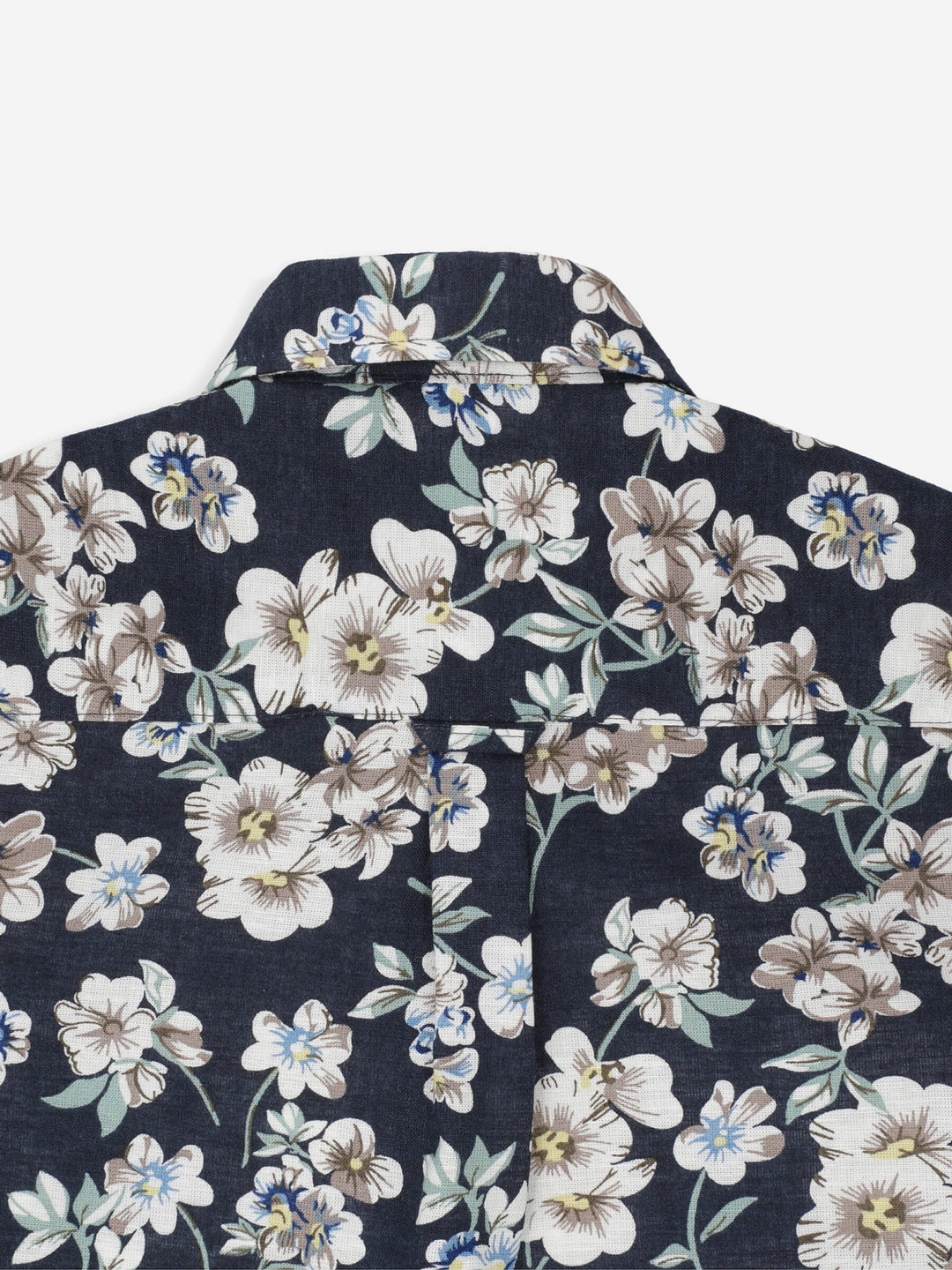 Navy Blue Floral Printed Half Sleeve Shirt Brumano Pakistan