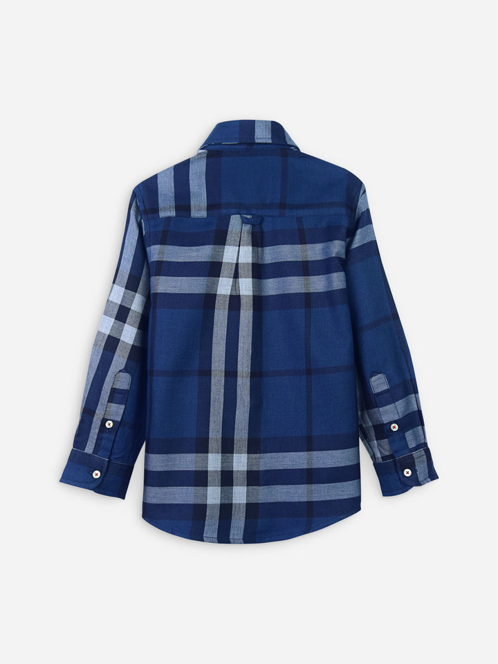 Navy Blue Large Checkered Shirt Brumano Pakistan
