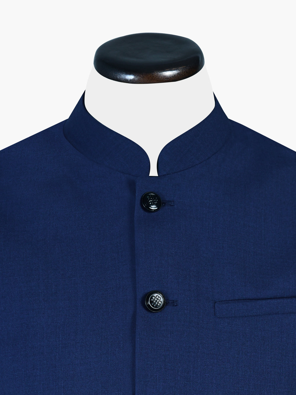 Navy Blue Rounded Formal Waistcoat