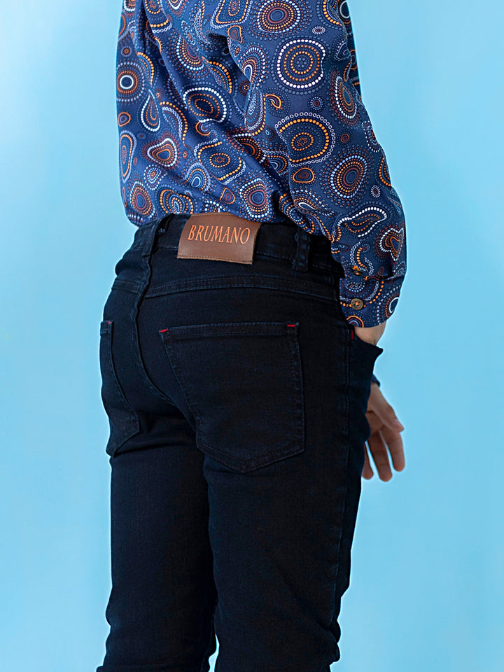 Navy Blue Slimfit Casual Jeans Bruamano Pakistan