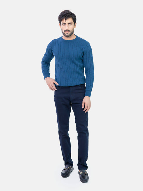 Navy Blue Straight Fit Jeans Brumano Pakistam