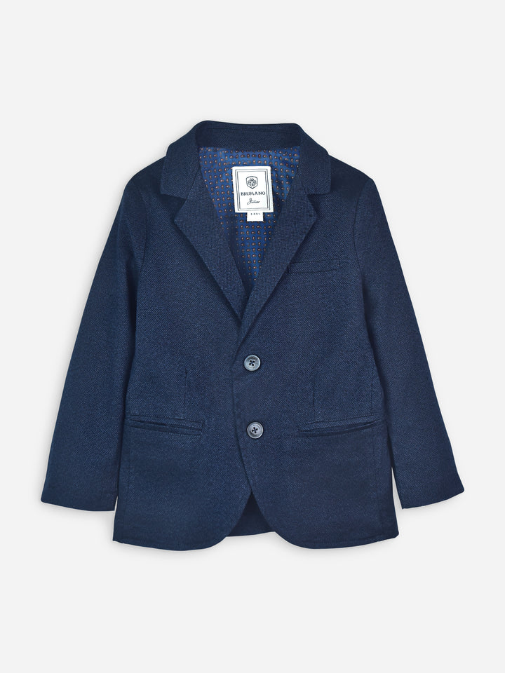 Navy Blue Structured Kids Blazer Brumano Pakistan