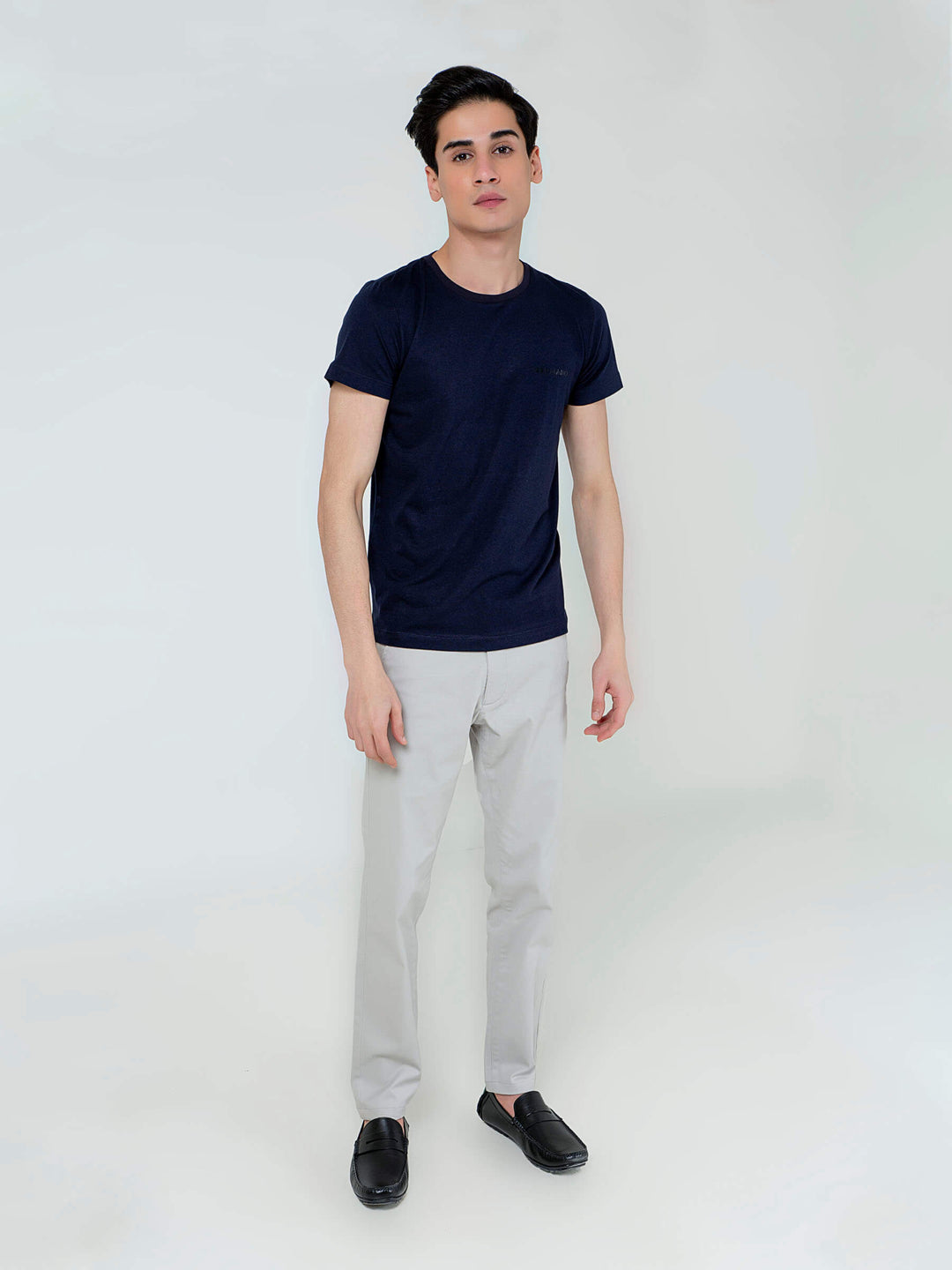 Navy Blue Super Soft Crew Neck T-Shirt Brumano Pakistan