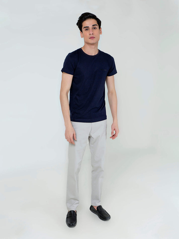 Navy Blue Super Soft Crew Neck T-Shirt Brumano Pakistan
